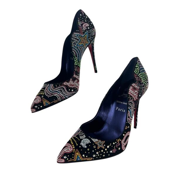 Christian Louboutin Limited Edition Hot Chick Starlight Embellished Pumps 100MM - Picture 4 of 16